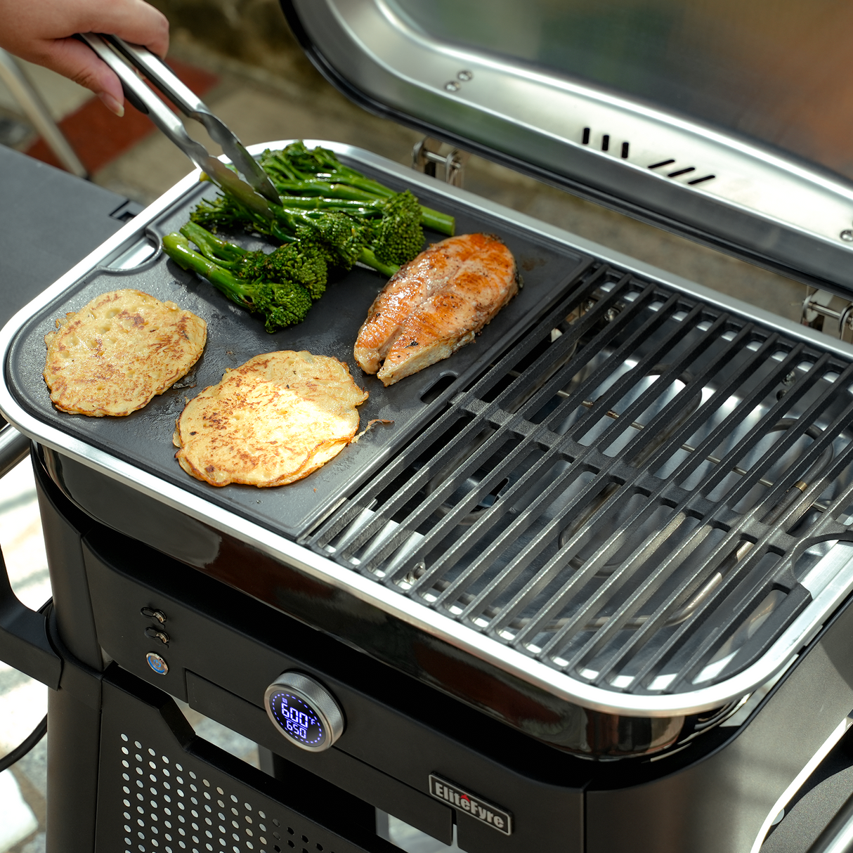 Reversible Cast Iron Grill/Griddle for Volteq Outdoor Electric Grill