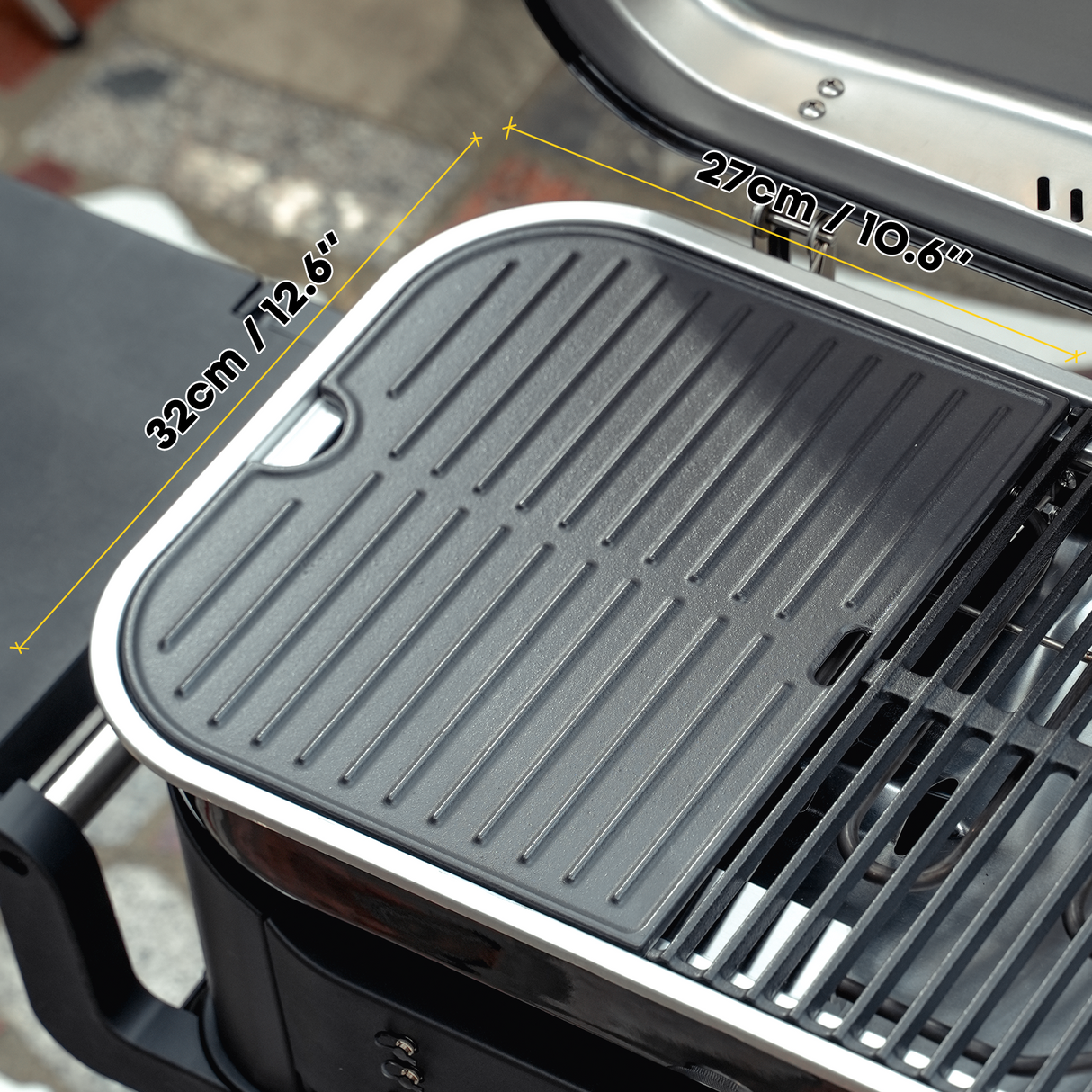 Reversible Cast Iron Grill/Griddle for Volteq Outdoor Electric Grill